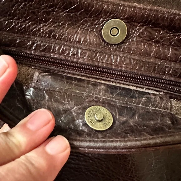 Vintage 💖 BellaAna Leather Purse with genuine turquoise inlays. 💎 One of a kind. - Picture 12 of 16